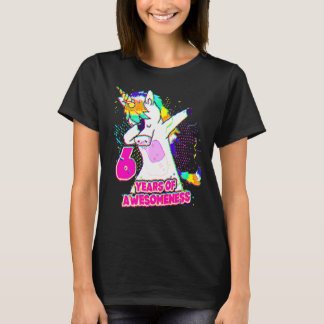6歳の誕生日おめでとう ダビングユニコーン Tシャツ