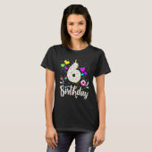 6歳の誕生日おめでとう ドーナツ女子 バースデーパーティ Tシャツ (正面フル)