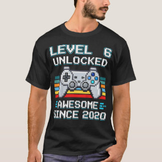 6歳の誕生日おめでとう レベル6到達 クールなゲーマー Tシャツ