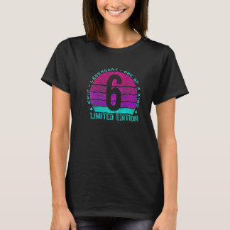 6歳の誕生日おめでとう ヴィンテージ 2016年 6歳の誕生日 Tシャツ