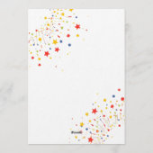 6歳の誕生日おめでとう！今日も毎日が６時間７時間で、ミームのスターとして輝いてね！ 招待状 (裏面)