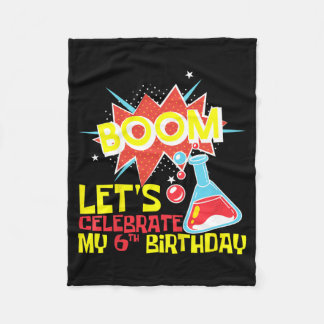 6歳の誕生日おめでとう 科学 フリースブランケット