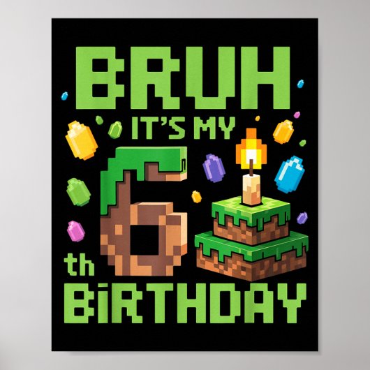 6歳の誕生日おめでとう!面白い誕生日ゲーム ポスター (正面)