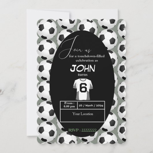 6歳の誕生日のお祝いをスタートしよう 招待状 (正面)