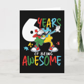 6歳の誕生日の少年または少女の自閉症に関する認識 カード (正面)