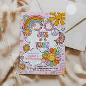 6歳の誕生日はビビるほど楽しい 70年代のフラワーパワー・バースデー 招待状