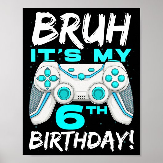 6歳の誕生日を迎えたゲーム好き男子 ポスター (正面)