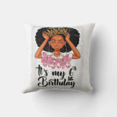 6歳の誕生日ギフト女の子10代の若者 クッション (裏面)