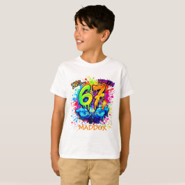 6歳の誕生日グッズパーティーTシャツ,グラフィティ6 Tシャツ