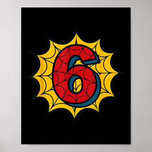 6歳の誕生日スパイダー+テーマパーティー 6歳 少年 ポスター (正面)