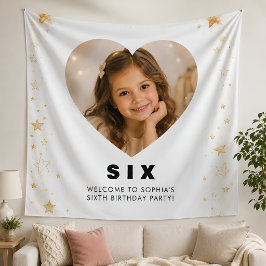 6歳の誕生日タペストリー 少女 タペストリー