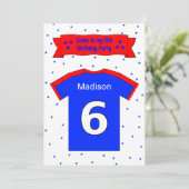 6歳の誕生日パーソナライズされたパーティの招待状 招待状 (スタンド正面)