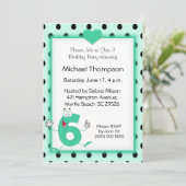 6歳の誕生日パーティー招待状 招待状 (スタンド正面)