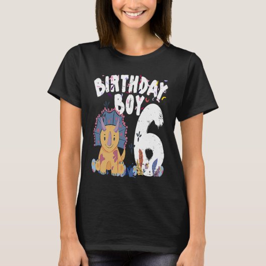 6歳の誕生日少年 Tシャツ (正面)