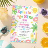 6歳の誕生日招待状 - 6歳の夏の始まり🌞🌸 招待状