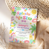 6歳の誕生日招待状 - 6歳の夏の始まり🌞🌸 招待状