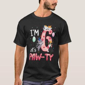 6歳の誕生日 おめでとう 女の子 猫 キティちゃん Tシャツ
