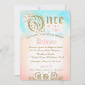 6歳の誕生日　むかしむかしプリンセス 招待状 (裏面)