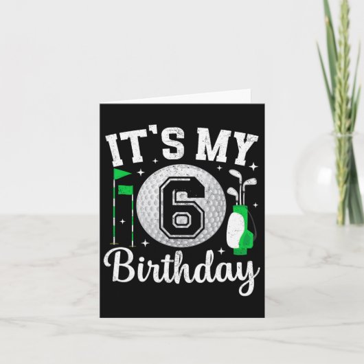 6歳の誕生日 ゴルフ 6歳 ゴルファー B カード (正面)