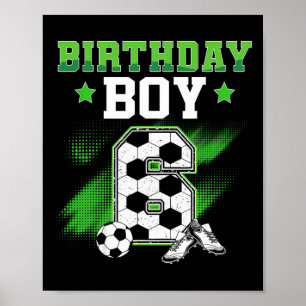 6歳の誕生日 サッカー少年 6歳児 スポーツ少年 ポスター