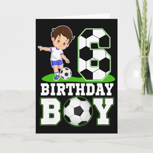 6歳の誕生日 サッカー 6歳の誕生日 男の子 カード (正面)