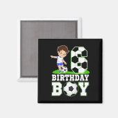 6歳の誕生日 サッカー 6歳の誕生日 男の子 マグネット (正面/裏面)