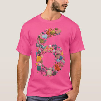 6歳の誕生日+ロック+お祝い Tシャツ