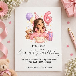 6歳の誕生日 招待状