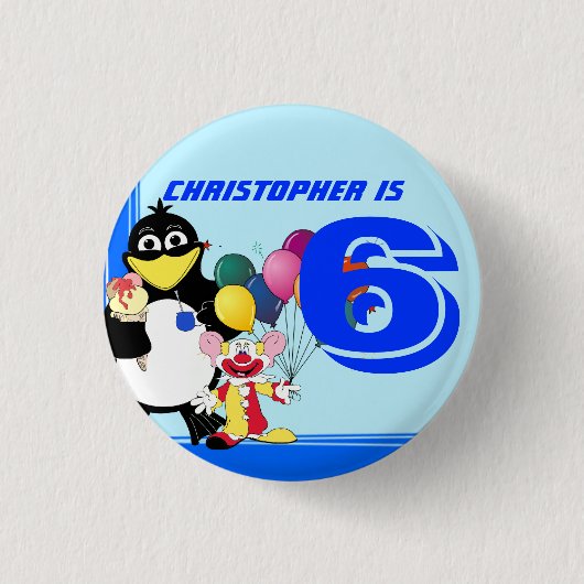 6歳の誕生日 缶バッジ (正面)