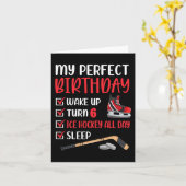 6歳アイスホッケー誕生日パーティー6th Boy Day カード (黄色い花)