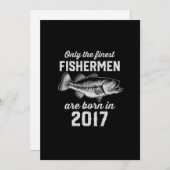 6歳オールドフィッシャーマン魚釣り2017 6誕生日 招待状 (正面/裏面)