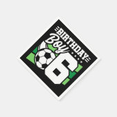 6歳サッカーサッカーパーティー第6誕生日少年 スタンダードカクテルナプキン (角)