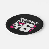 6歳サッカーサッカーパーティー6誕生日女の子 ペーパープレート (アングル)