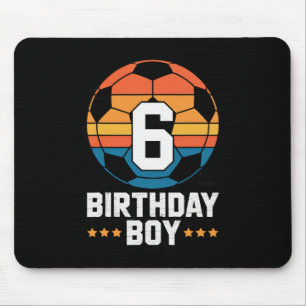 6歳サッカープレーヤー 6歳の誕生日 お子様用 マウスパッド