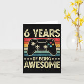 6歳ビデオゲー素晴らしム第6誕生日ボーイガ カード (黄色い花)