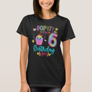 6歳ポップ・アートのの誕生日女子パーティーテーマ Tシャツ