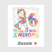 6歳ユニコーンフロッシング6誕生日ガールウニ シール (シート)