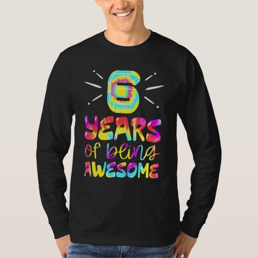 6歳素晴らし絞り染め6歳B Tシャツ (正面)