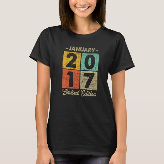6歳2017年1月6日誕生日1 Tシャツ (正面)