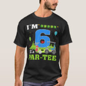 6歳 お誕生日おめでとう ゴルフパーティー 6th バースデー スポーツ tシャツ (正面)