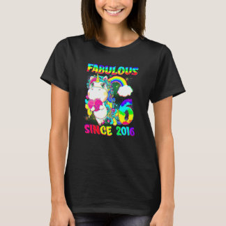 6歳 誕生日 おめでとう ユニコーン ガール かわいい魔女 Tシャツ