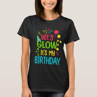 6歳Let's Glowパーティー私の6誕生日 Tシャツ