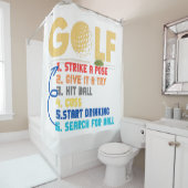 6段おもしろいゴルフ シャワーカーテン (インサイチュ)