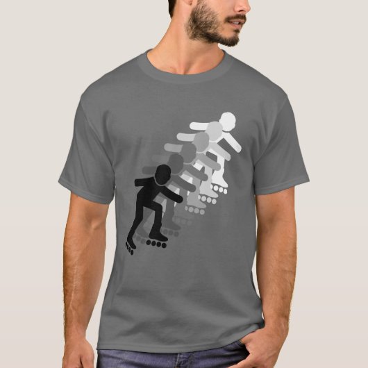 6段階グラデーション ローラー競技 Tシャツ (正面)