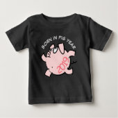 6漫画おもしろいイラストレーションピンクピグ2019ベビーT ベビーTシャツ (正面)
