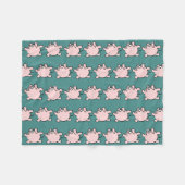 6漫画おもしろいイラストレーション豚Choose Color FB フリースブランケット (正面(横))