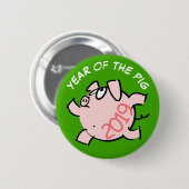 6漫画おもしろい豚の年2019色を選択ボタン 缶バッジ (正面&裏面)