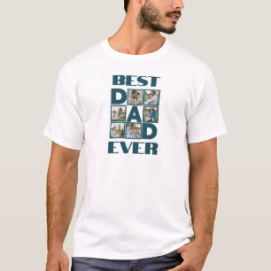 6父の日または誕生日の写真コラージュ Tシャツ