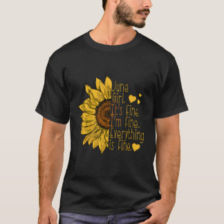 6生まれ月ひまわり誕生日ギフト女子おもしろい Tシャツ