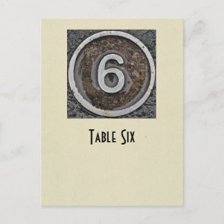 6番のテーブルカード ポストカード